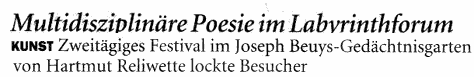 Festival der Poesie 2003 - Presseecho