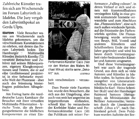 Festival der Poesie 2003 - Presseecho